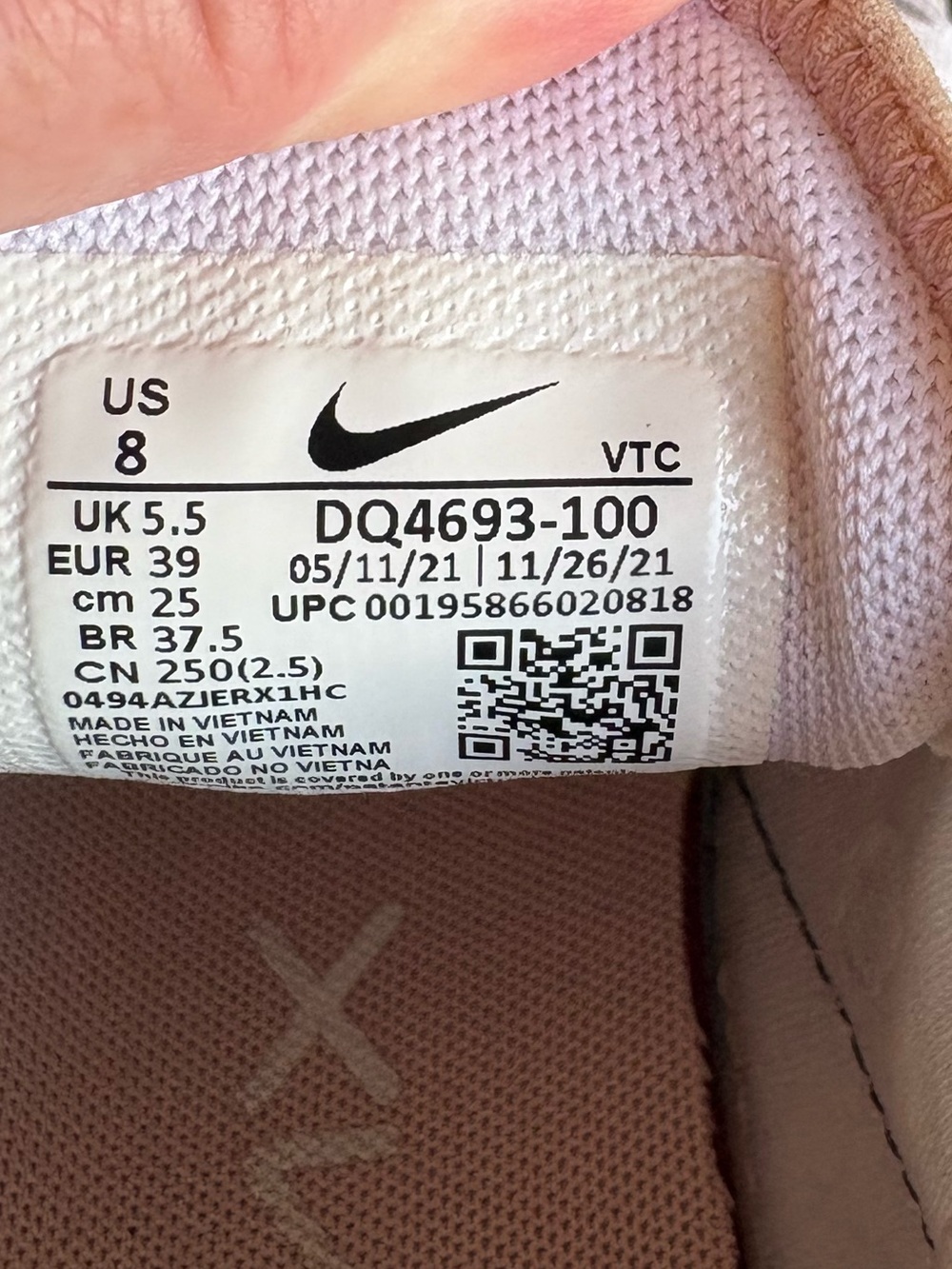 Nike Air Max 270 White Burnt Sunrise Women’s Sneakers Size 8 - Picture 5 of 15